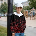 thumbnail image 2 of Uorisanigo Red Bat Boys Girls Hoodies Sweatshirt Soft Zipper Hoodies Jacket Spring Autumn Winter Long Sleeve Pullover Tops Fashion Clothes Casual Athletic Tops, 2 of 8