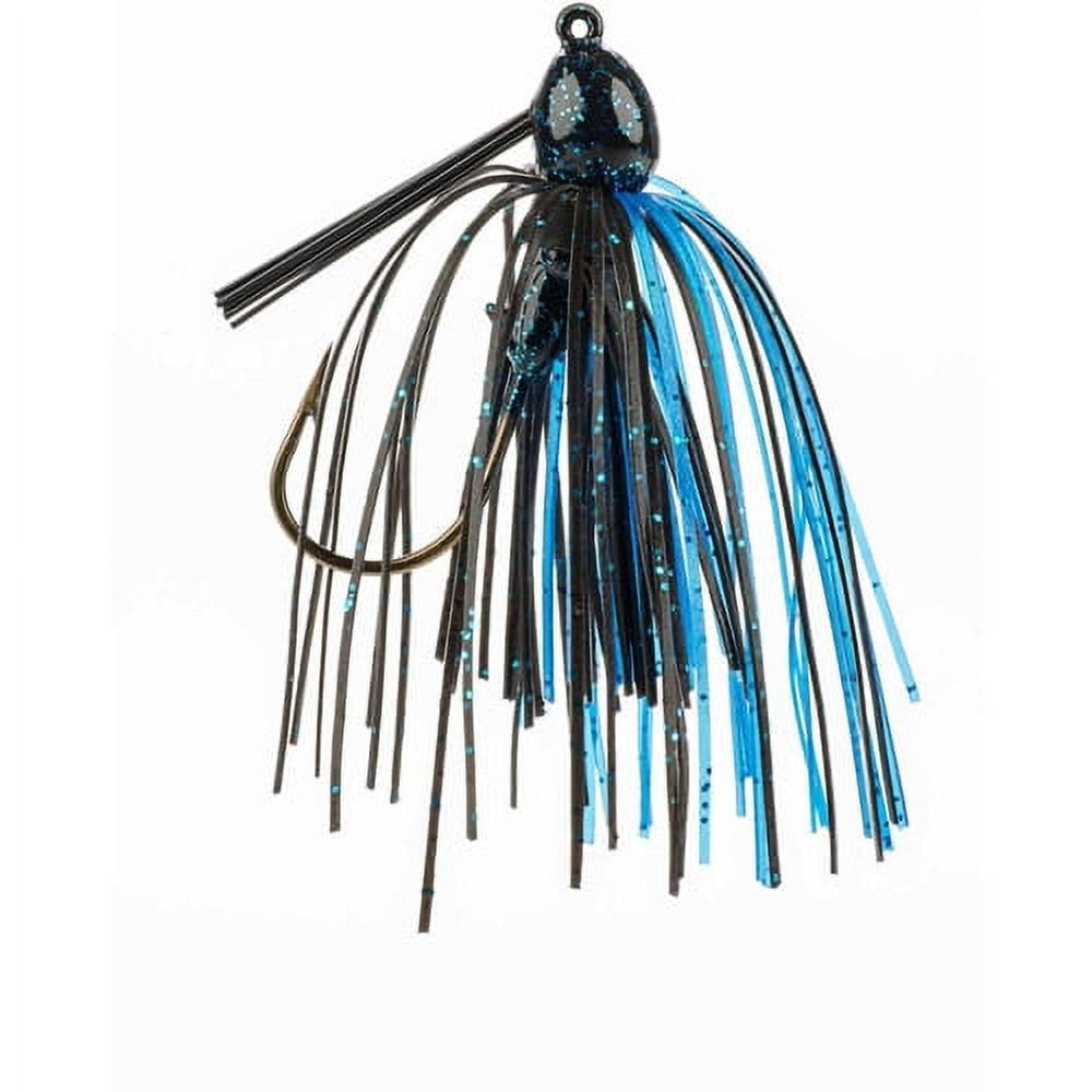 (3 pack) Strike King Bitsy Bug Mini Jig 3/16oz Black Blue Bass Jig