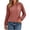 Watermelon Red, variant on Gaigiky Shirts for Women Round Neck Drawstring Hoodies Solid Color Lace Spliced Long Sleeve Loose Fit Fall Daily Casual Pullover Outfits