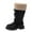 style-02 Black, variant on Girls' Boots Girls Kids Winter Cute Knee High Fashion Side Zipper Riding Boots Size 12 (Black,Little Kids 12)