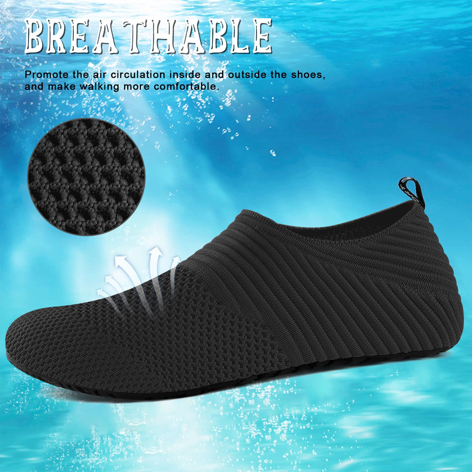 Ecetana Water Shoes for Women Men Quick Dry Beach Aqua Shoes Pool Swimming Shoes