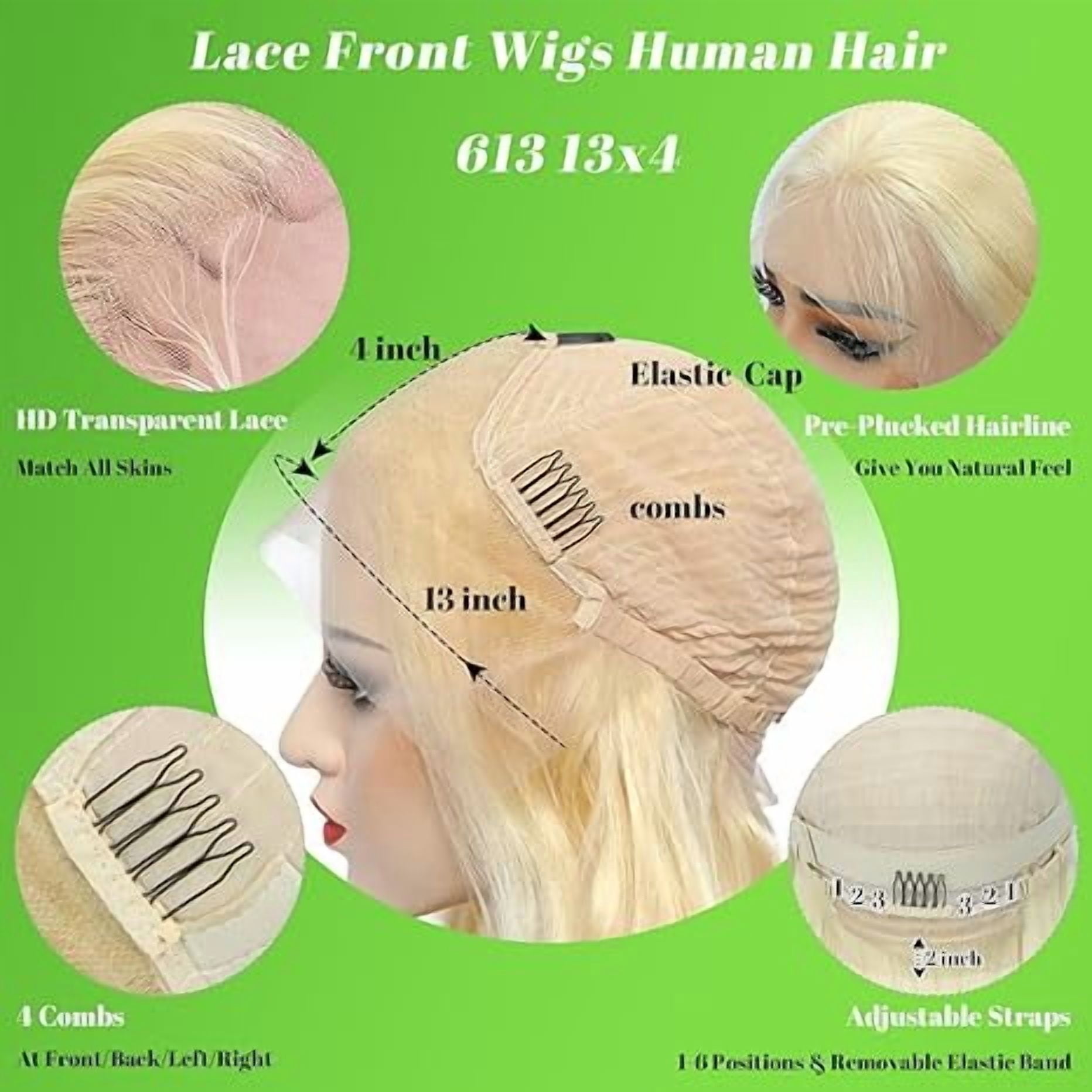Glamm Global 13x4 Lace Front Wig Human Hair 200 Density 30 Inch Body Wave 613 Blonde Wig Human Hair 13x4 200 Density HD Lace Front Wigs Human Hair Blonde Pre Plucked for Women