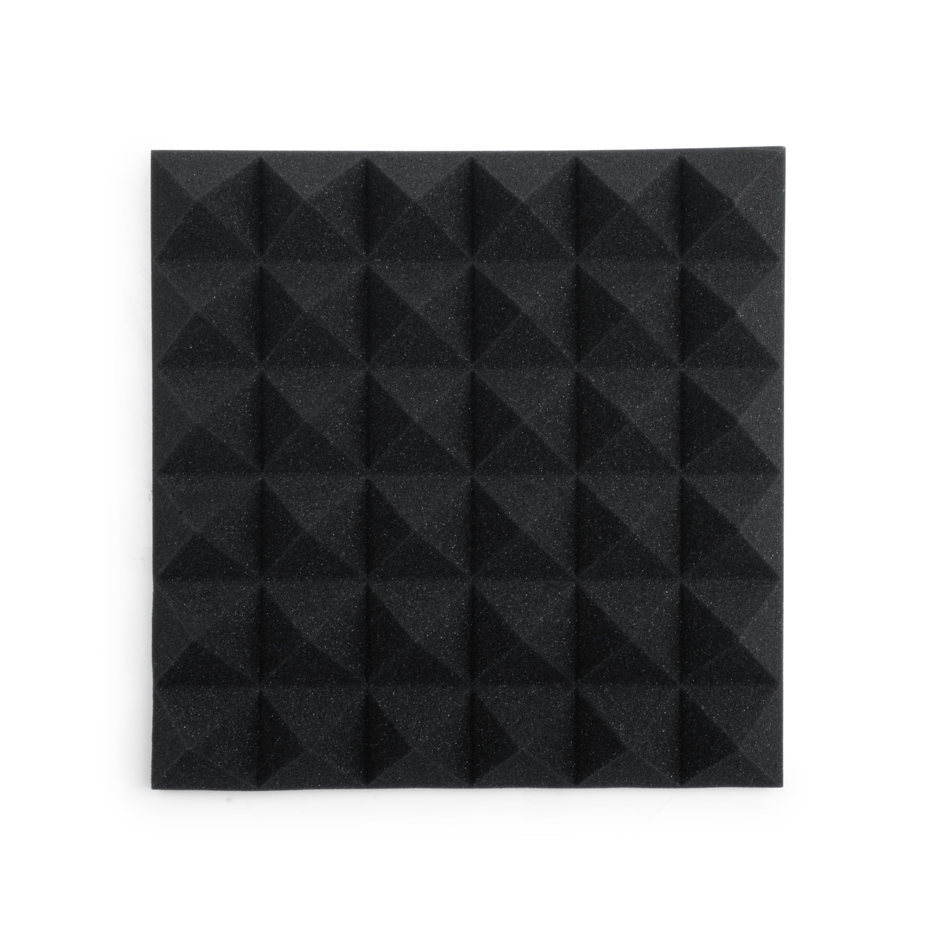 Gator GFW-ACPNL1212P-2PK Pair of 2 Inch - Thick Acoustic Foam Pyramid Panels 12x12 Charcoal