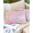 thumbnail image 6 of Rainbow Color Throw Pillow Covers, Fantasy Colorful Ombre Swirl Soft Breathable Pillow Cases with Invisible Zipper for Sleeping, King Size Pillowcases for Couch Bed Sofa Chair 20x36 Inches, 6 of 6