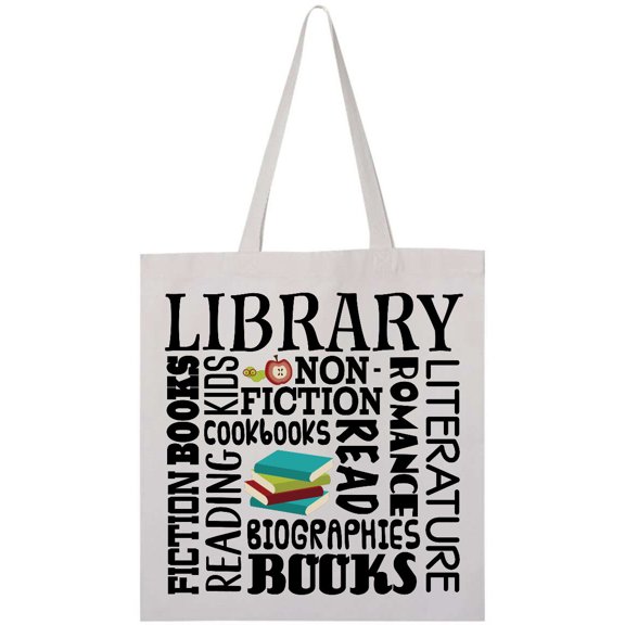 Inktastic Library Books Reading Librarian Gift Tote Bag