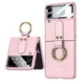 thumbnail image 1 of Funda para Samsung Galaxy Z Flip4, con anillo de soporte, carcasa rígida de PC mate ultrafina a prueba de golpes, a prueba de caídas y arañazos, 1 of 5