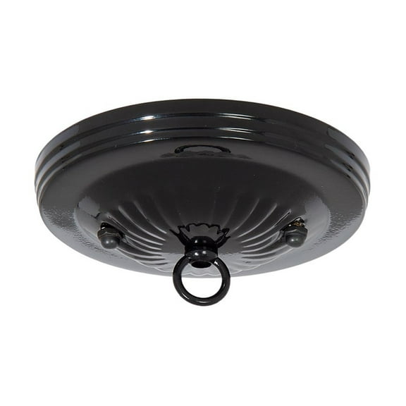 B&P Lamp® Black Finish Steel Canopy Kit, 5-1/8 Inch Diameter