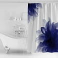 thumbnail image 2 of Shower Curtain Bathroom Set Blue Gradient Flower Waterproof Fabric Shower Curtains with Grommets&Hooks Abstract Bohemian Floral Privacy Bath Curtain for Bathtub 60x72in, 2 of 7