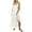 White, variant on Women's Summer Laced Bib Overall Dress Adjustable Straps Sleeveless Maxi Dress