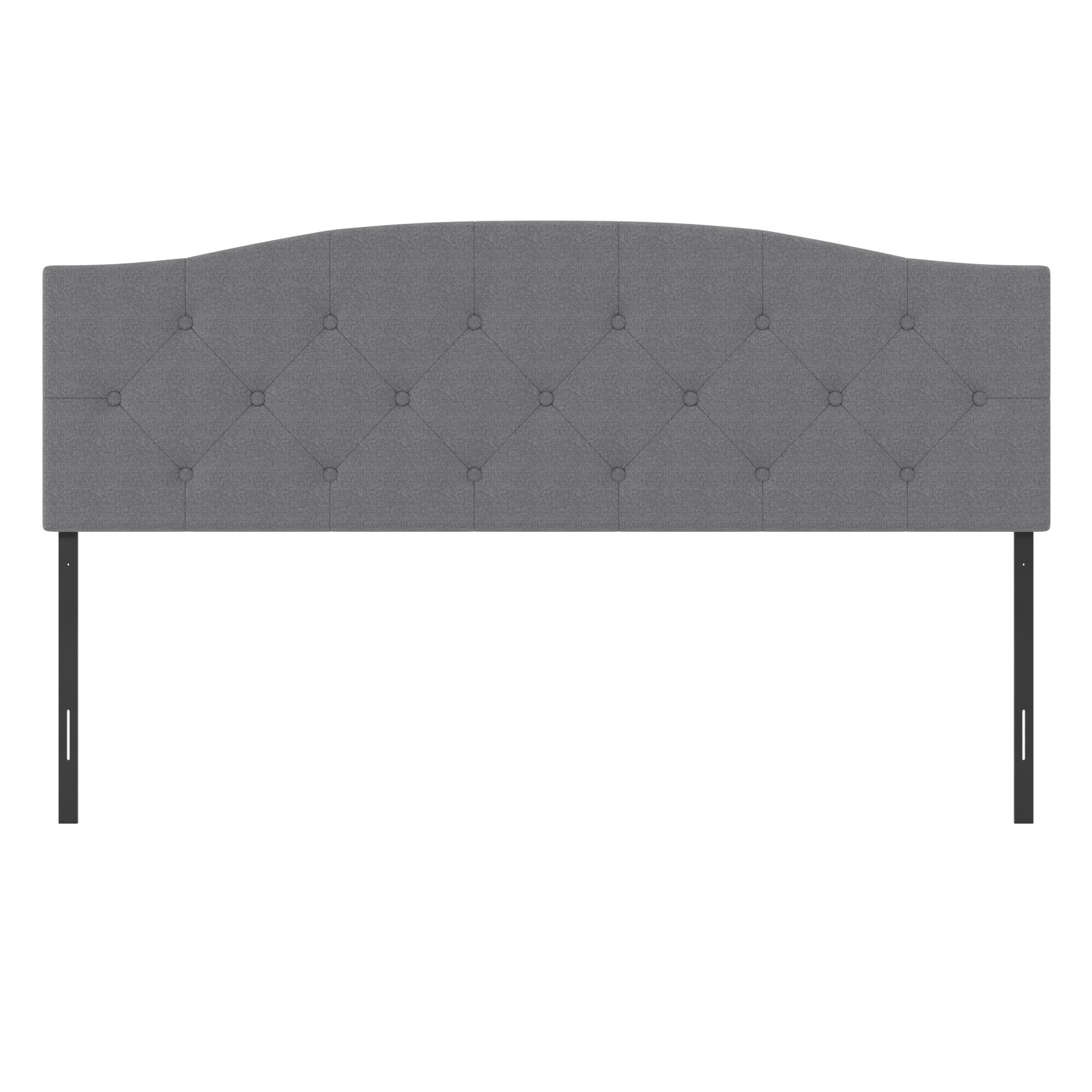 Provence Upholstered Arch Diamond Tufted Headboard, King/California King, Glacier Gray, by Hillsdale Living Essentials