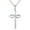 Silver, variant on 925 Sterling Silver Cross Faith Pendant Necklace for Women Infinity Necklace 14K White Gold Plated with 5A Zirconia Gold