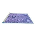 thumbnail image 2 of Ahgly Company Machine Washable Indoor Round Persian Blue Traditional Area Rugs, 5' Round, 2 of 4