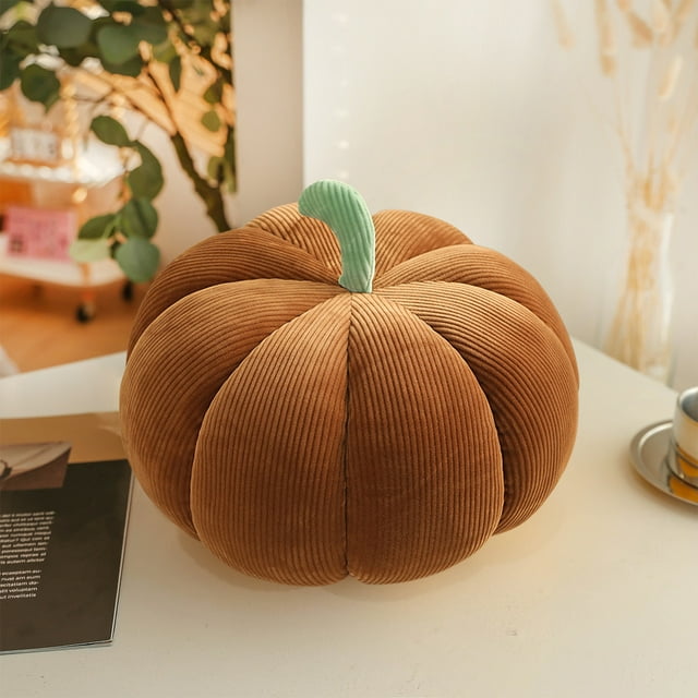 Fiudx Cojín de Calabaza, Suave y Afelpado, Decorativo para Sofá y Cama, Cómodo Cojín para La Siesta, Multiusos, Ideal para Sala de Estar y Oficina, 18 Cm.