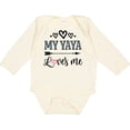 thumbnail image 3 of Inktastic My Yaya Loves Me Grandchild Girls Long Sleeve Baby Bodysuit, 3 of 5
