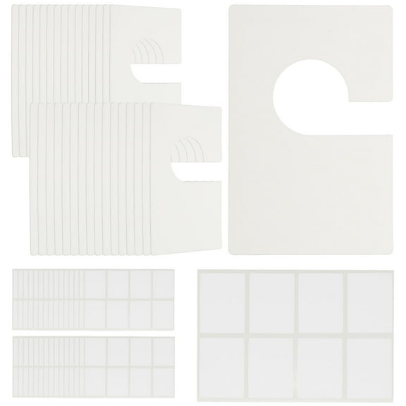 Uxcell Clothes Dividers 32 Pack Blank Clothing Rack Size Sorting Reusable Large Wardrobe Rectangular Clothing Closet Dividers White