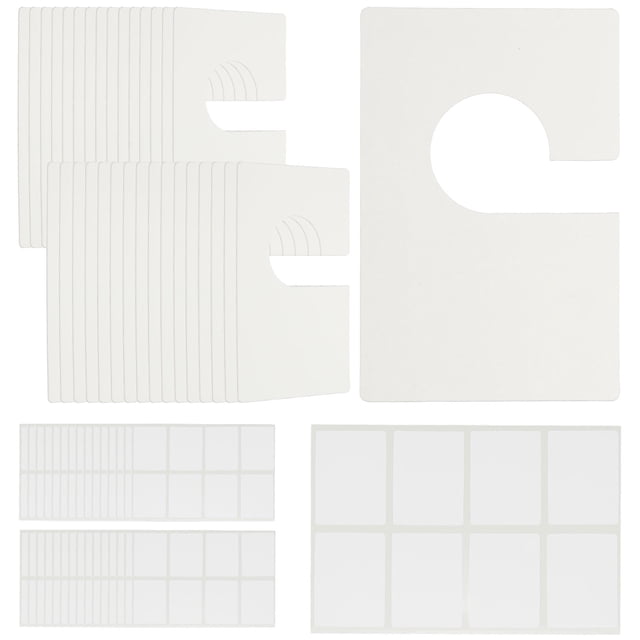 Uxcell Clothes Dividers 32 Pack Blank Clothing Rack Size Sorting Reusable Large Wardrobe Rectangular Clothing Closet Dividers White