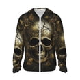 thumbnail image 2 of Lsque Vintage Gold Leaf Skull UPF 50+ Lightweight Sun Protection Men's Women's Long Sleeve Shirt, Hoodie Performance -Large, 2 of 9
