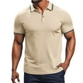 thumbnail image 4 of RMGVDSD Mens Polo Shirt Soft Tops Fashion Short Sleeved Men's Shirt Summer Loose Casual Breathable Lapel Tops Stretchy Golf Shirts, 4 of 6
