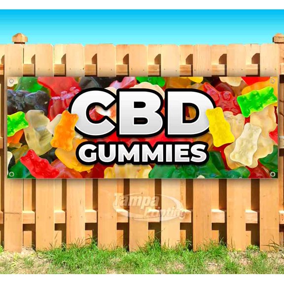 CBD Gummies 13 oz Vinyl Banner With Metal Grommets