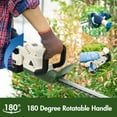 thumbnail image 4 of TOPZOO 21V Cordless Rotary Trimmer, 20" Dual-Action Blade Electric Hedge Trimmer, Handheld Shrub Trimmer with 3.0Ah Battery and Fast Charger, 4 of 10