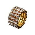 thumbnail image 1 of Sonducket Anillo de cristal elástico con incrustaciones exquisitas para compromiso elegante Anillo de promesa de boda de compromiso único Type3 NO3, 1 of 6