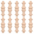 thumbnail image 1 of Miangastore Wood Spindles Khaki 10Pcs 2.44X0.71X0.71In, 1 of 8