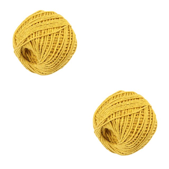 Advancent Cotton Thread Weave Socks Clothes Hats Rope Prop Multicolored 100 Clothing Meters Practicing Sewing for Beginners DIY Ropes amarillo 2piezas
