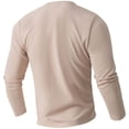 thumbnail image 4 of Men's Long Sleeve T-Shirt Basic Style Polyester Fiber Solid Color Straight Cut Autumn Fashion Urban Casual Tops, 4 of 6