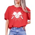 thumbnail image 3 of Trendy Pickleball Paddle Shirt for Men and Women Sports Tee for Adults Vintage Red Shirt Adult Small, 3 of 4