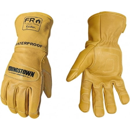 Youngstown Size XL, Leather or Synthetic Leather, Arc Flash, Flame Resistant & Waterproof Gloves
