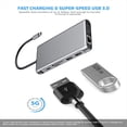 thumbnail image 5 of Concentrador USB Tipo C 12 en 1. Adaptador Tipo C A 2 , VGA 4K, RJ45, LAN, Ethernet, SD, TF, PD, USB-C 3.0, Audio/Micrófono de 3,5 mm., 5 of 5