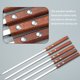 thumbnail image 5 of Advancent Brochetas para barbacoa, 8 piezas, suaves, resistentes al calor, antideslizantes, reutilizables, lavables, accesorios de herramientas Cocina y Comedor 50cmx10mmx2mm, 5 of 6
