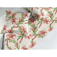 thumbnail image 2 of Spring Bed Runner Set, Tiger Lily Flowers of the Exotic Jungle Leaves Simple Vintage Botanical, Decorative Bedding Scarf & 2 Pillow Shams for Hotels Homes, King, Coral Green Off White, by Ambesonne, 2 of 3