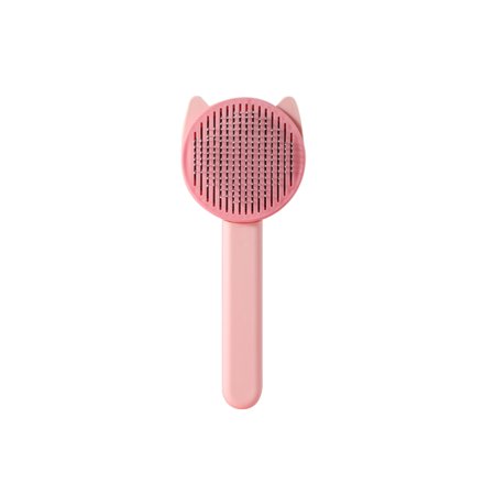 LABUBU Pet Grooming Brush,Dog & Cat Hair Brush,for Shedding Pet fur Cleaning , Easy to Removes Loose Undercoat, Tangled Hair(Pink Kitty)