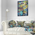 thumbnail image 3 of Designart Night City Graphics Art - Cityscape Throw Pillow - 12x20, 3 of 5