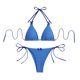 thumbnail image 4 of WILLBEST Traje de Baño Mujer Curvy Bikini para Mujer Traje de Baño Dividido Estampado Digital Pequeño Cuadros Triángulo Bolsa Doble Tela, 4 of 8
