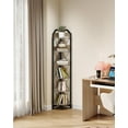 thumbnail image 4 of 6-Tier Corner Shelf, Industrial Corner Bookshelf, 71.2" Corner Storage Stand, Plant Stand Display Shelf, Corner Bookcase for Bedroom, Living Room, Home Office, Greige and Black, 4 of 17