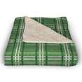 thumbnail image 3 of Creative Products St. Patrick's Plaid 50x60 Sherpa Fleece Blanket, 3 of 3