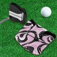 thumbnail image 5 of Haosy Black Pink White Flow Golf Mallet Putter Cover Strong Magnetic Leather Golf Club Headcover Closure, 5 of 7