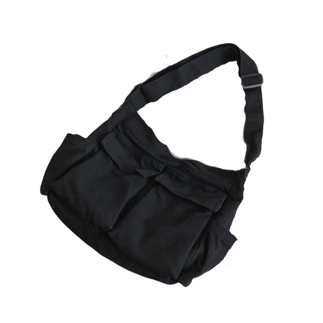 Minnieouse Bolsos de mensajero para hombre y mujer, paquete informal con cremallera, bolso de hombro Unisex de gran capacidad, ropa de diario, Bolsas de mensajero y de hombro Negro Minnieouse AP012144-02