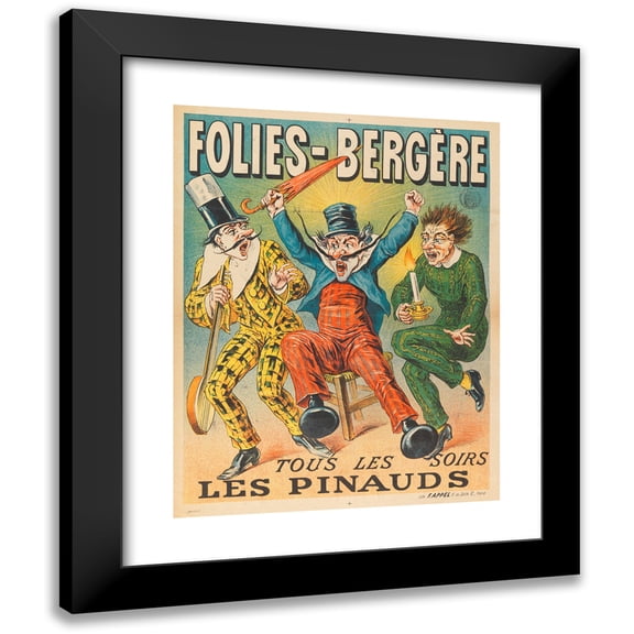 Anonymous 12x14 Black Modern Framed Museum Art Print Titled - Folies-Bergere Every Evening the Pinauds (1880-1900)