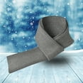 thumbnail image 2 of UJNDER Thick Warm Solid Color Knit Neck Wool Scarf for Men and Women Cozy Versatile Winter Grey, 2 of 5