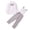 White, variant on WUSUOWEI Toddler Boys 3 Piece Gentleman Formal Suit Long Sleeve Button Shirt Suspender Pants Bow Tie Wedding Birthday Party Outfit 3-4 Years