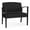Castillo Black, variant on Amherst Steel Reception Waiting Bariatric Chair / Black Steel / Navy Blue