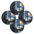 thumbnail image 5 of WOBOGO Lonely Back Round Placemats Set of 4 Heat Resistant Washable Kitchen Table Decorations 15.4in, 5 of 7