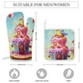 thumbnail image 2 of Cartoon Birthday Cake Heat Resistant Microwave Oven Gloves Set for BBQ Baking Grilling,Baking Gifts Cooks for Women,Housewarming Gifts for New Home, 2 of 6