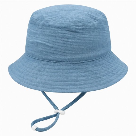 Kogui Infant Hat Kids Sun Hat with UV Protection Beach Bucket for Boys & Girls Wide Brim Safari Cap for Summer Outdoor 12 36 Months (Dark Blue,12-36 Months)