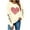 Beige(New), variant on PNTUTB Women's Fall Winter Fashion Printing Long Sleeve Round Neck Casual Loose Hoodless Sweatshirts