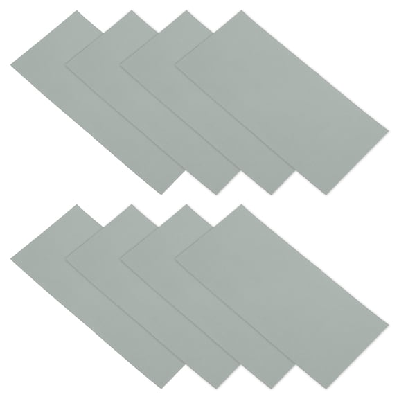 Down Jacket Repair Patch 4" x 8", 8 Pack Self Adhesive Nylon Fabric Patch for Tent Clothes, Grey