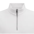 thumbnail image 4 of Mifsaly Mens Sleeveless Shirts Quarter Zip Tank tops Muscle Fit Ribbed Knit Workout Athletic Vests Gym Training Bodybuilding Performance Activewear White,XXL, 4 of 4